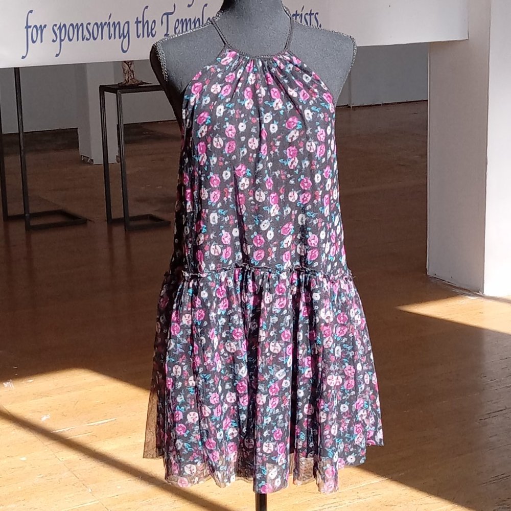 Urban Outfitters Kimchi blue pink and blue floral sheerBaby dress - Picture 11 of 12